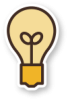 cartoon lightbulb